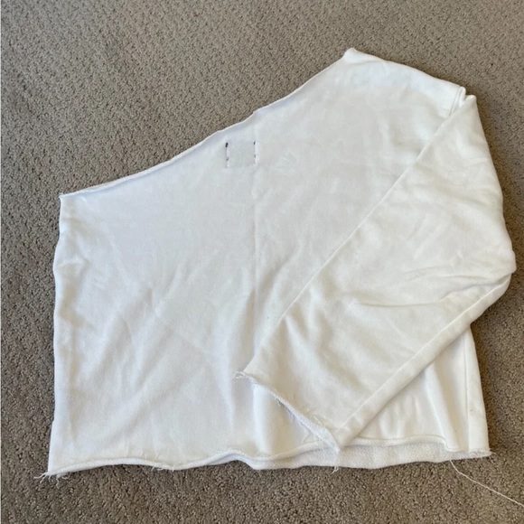 RtA womens white sweatshirt one sleeve ($325 MSRP) - Picture 4 of 4
